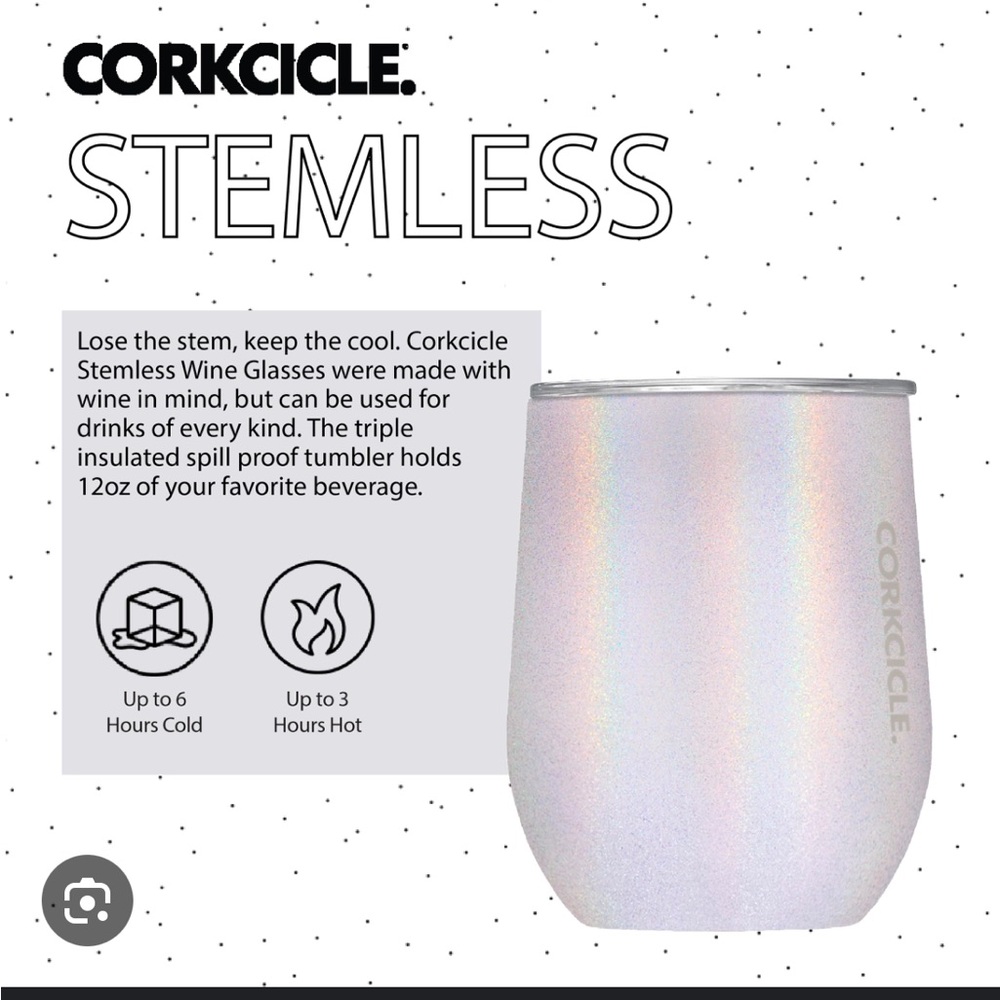 Corkcicle Stemless Unicorn Purple Wine Tumbler